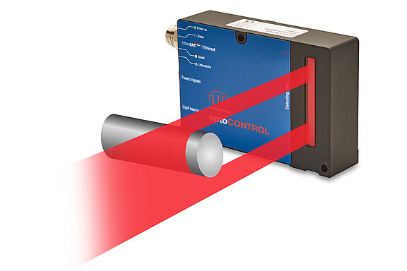 Darstellung Messung Objekt mit optischen Mikrometer