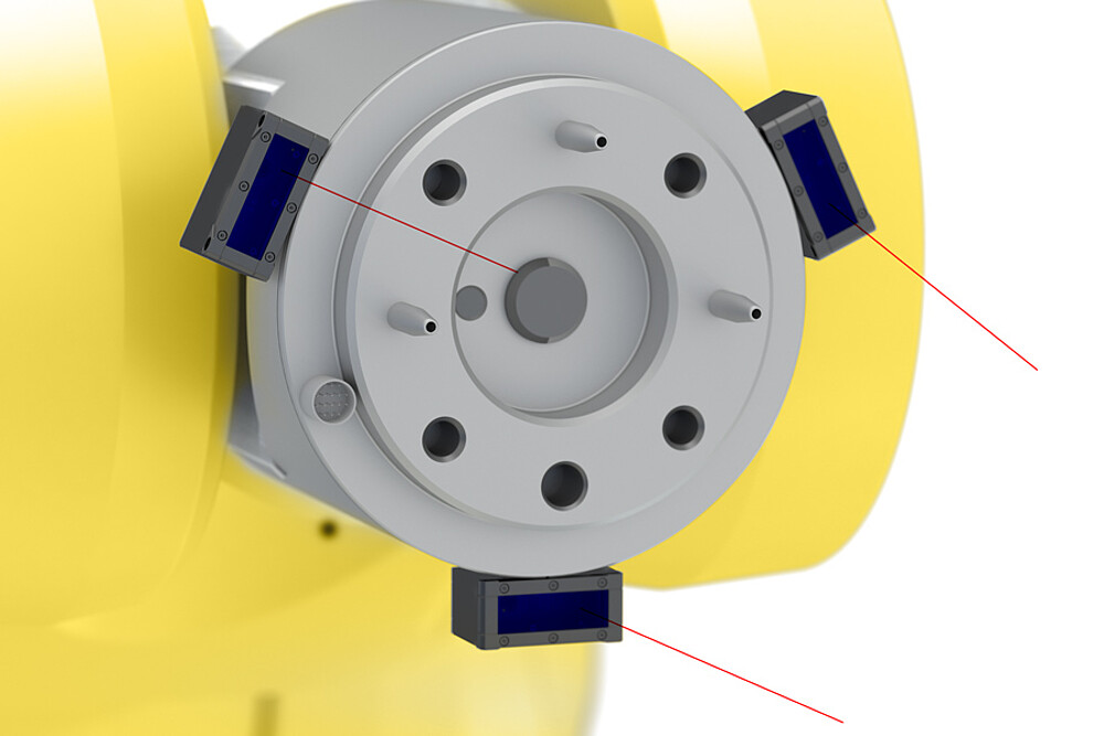 Lasersensor optoNCDT 1900 an Roboterarm