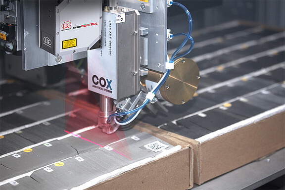 Abstandsregelung Detektoren für Untersuchung Bohrkerne 