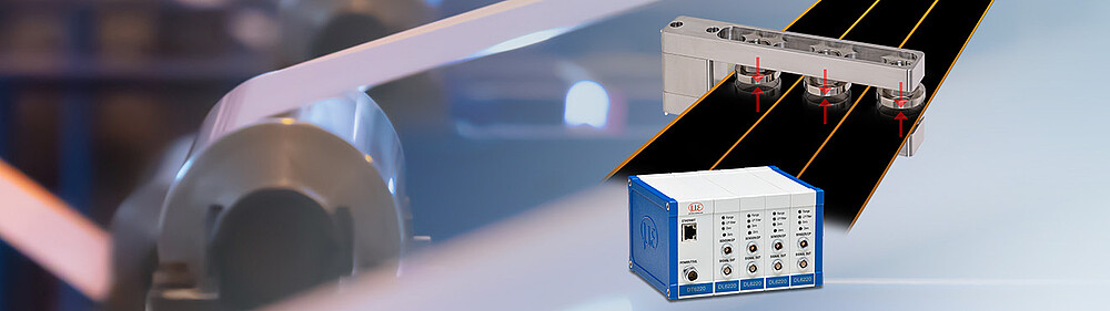 Zweiseitige Dickenmessung mit kapazitiven Sensoren