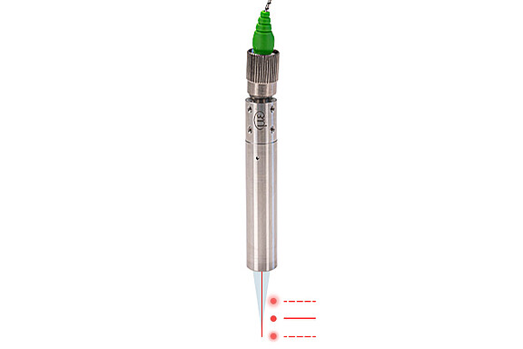 Visualisierung der Messposition durch Pilotlaser