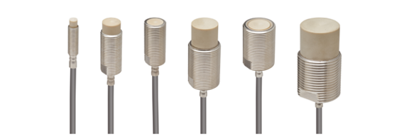 Different Eddy Current sensor heads in a line