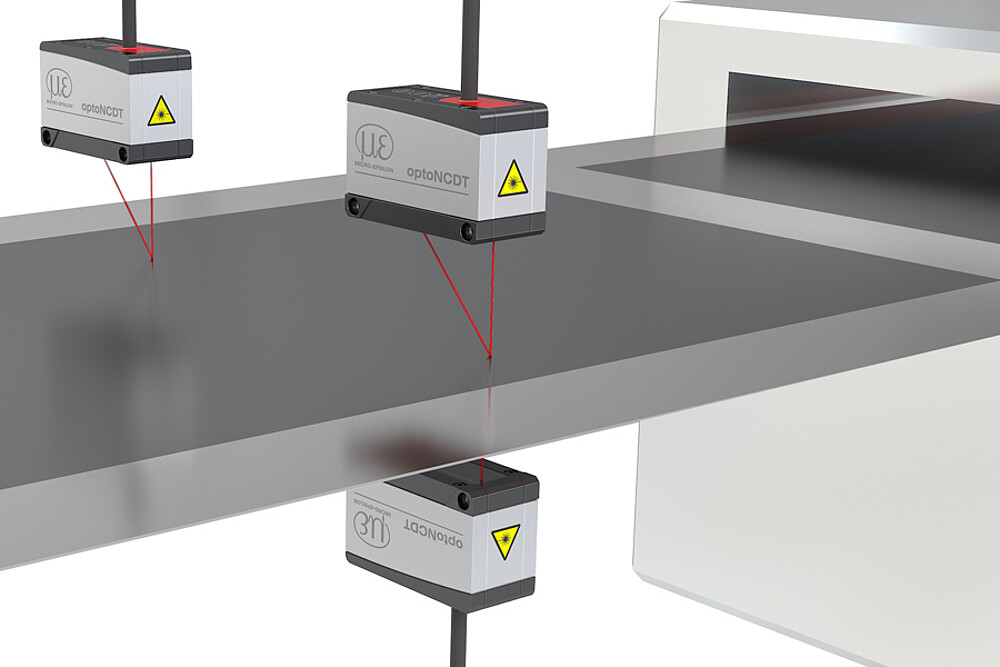 Zweiseitige Dickenmessung beschichteter Elektroden