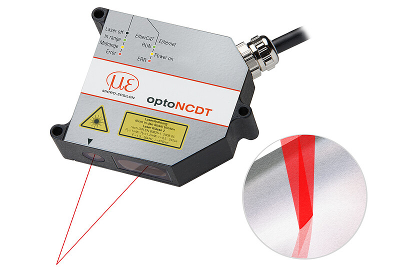 Hochdynamischer Laser-Sensor für metallisch glänzende Objekte