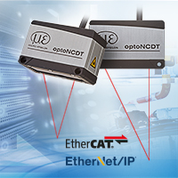 Laser-Sensor mit EtherCAT und Ethernet/IP